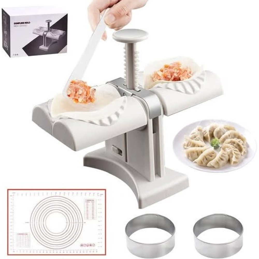 Automatic Dumpling Maker Kitchen Tool Set Stainless Steel‎ Cutters Dough Press